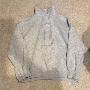 Gray Aerie Button Up Sweatshirt